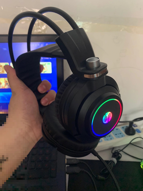 惠普HP电脑游戏耳机头戴式电竞有线带耳麦吃...