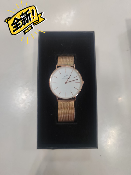 闲置正品DW时尚男女表情侣女款40mm流金...