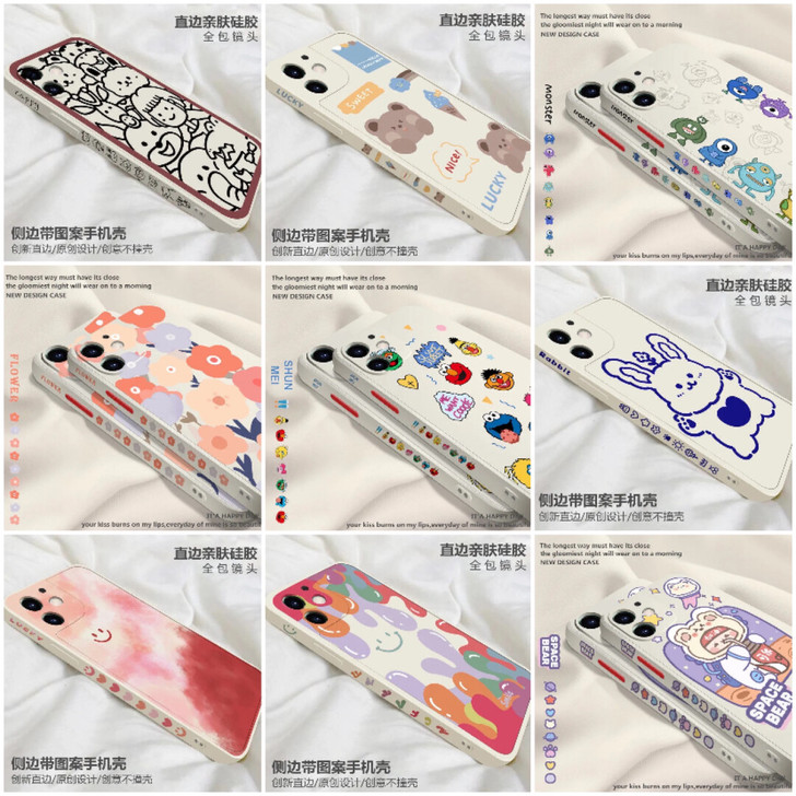 苹果手机所有类型都有全包光面软手机壳可爱
