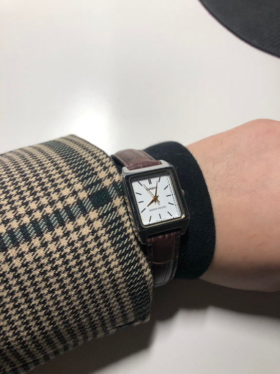 韩国代购 casio 卡西欧皮革手表