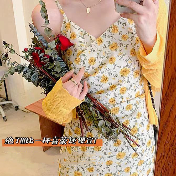 实体店倒闭！处理小菊碎花连衣裙29包邮显身材