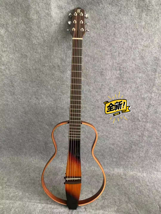 新品荣耀静音吉他便携式旅行琴可拆卸民谣木吉...