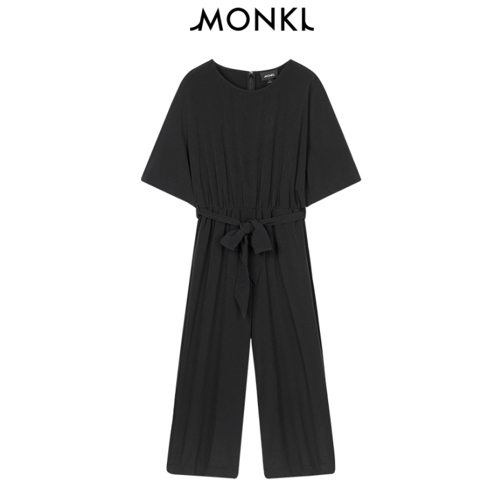 【告白价】MONKI休闲时尚宽松短袖圆领黑...