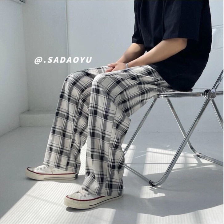 夏季百搭直筒裤子男坠感休闲裤高街ins港风...