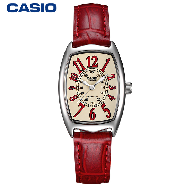 正品casio小红表卡西欧手表女表复古时尚...
