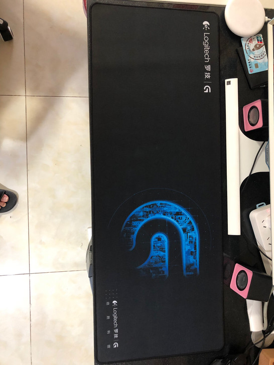 罗技经典款大桌垫游戏鼠标垫超大加厚锁边电脑...