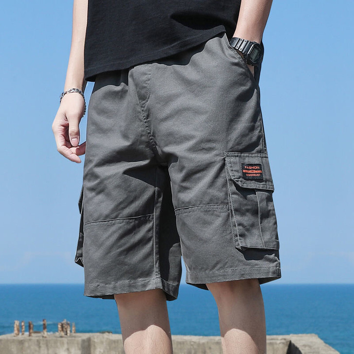 短裤男夏季潮牌五分工装裤男薄款直筒宽松休闲...