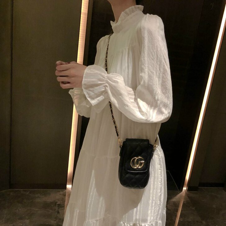 2019秋冬季新款 高品质 立领长裙