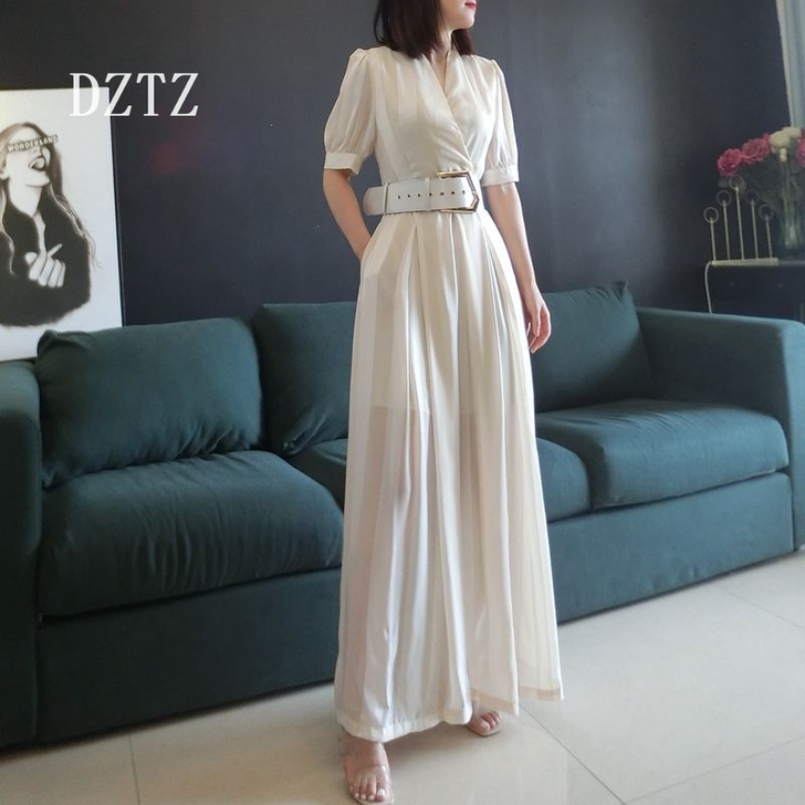 黑色御姐气质高腰收腰西装领连体裤女阔腿裤2...