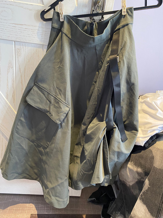 机能风不对称半裙  棉质长裙打底