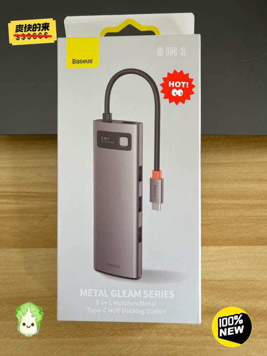 倍思拓展坞Typec扩展转接头苹果电脑Ma...