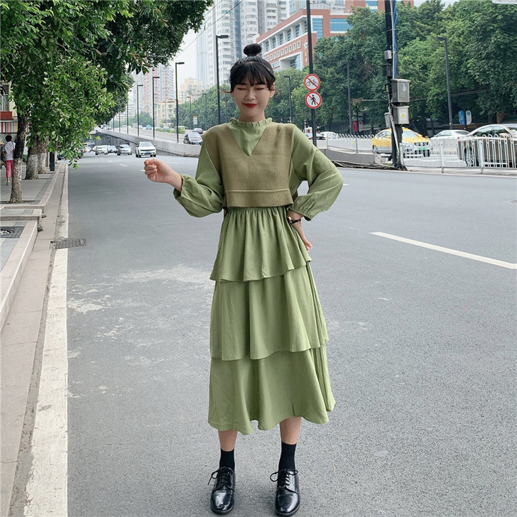 #节后鱼生# 长裙脚踝仙气森系裙子仙女超仙...
