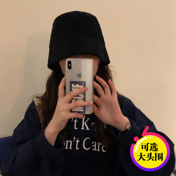 水桶帽大头围男大码女早春日系复古钟型帽渔夫...