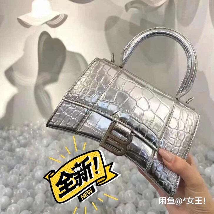 包包2021新款潮鳄鱼纹B字沙漏包夏天时尚...