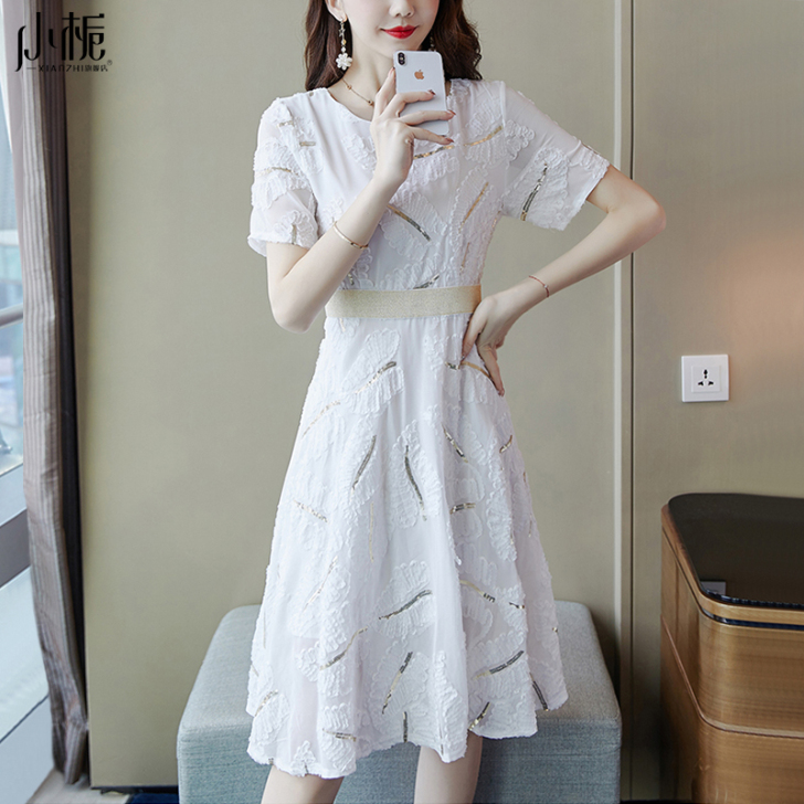 雪纺连衣裙仙女超仙森系裙子女2019年新款...