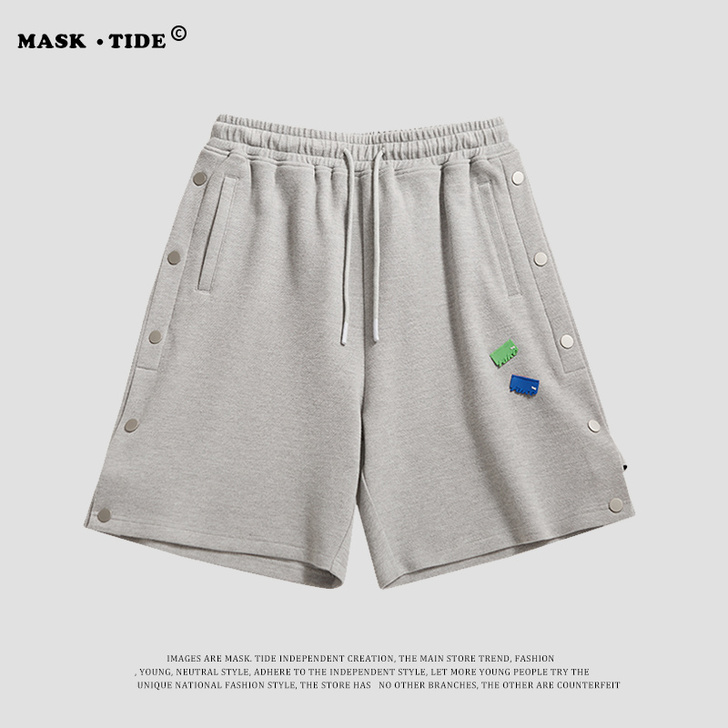 排扣/短裤 休闲裤灰色