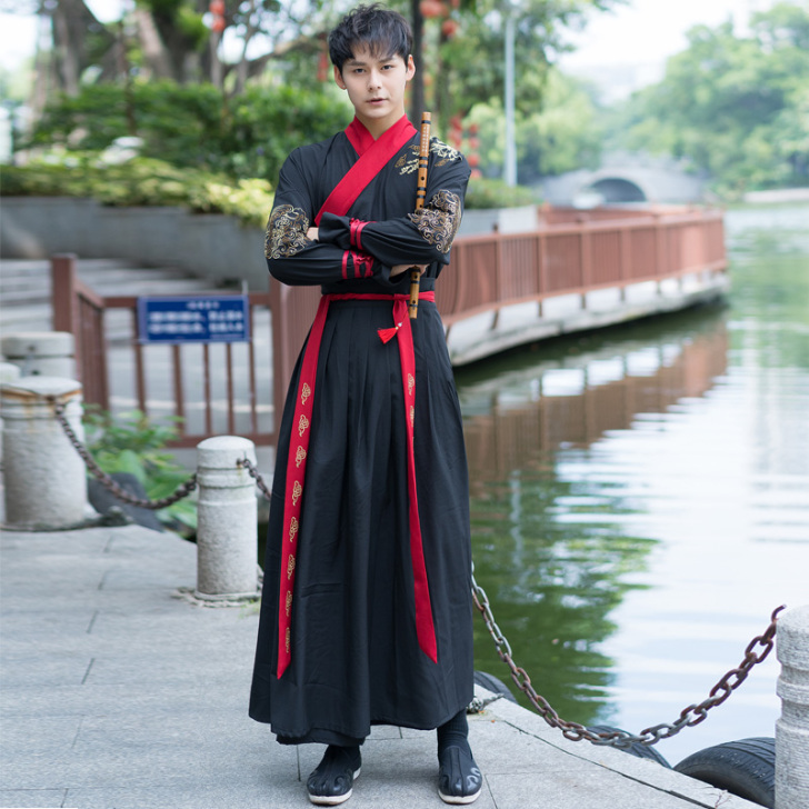 汉古乐府改良男士款汉服古装男侠客书生古风仙...