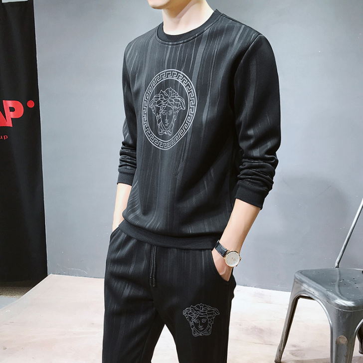 男士卫衣春秋款韩版套头秋装衣服秋季休闲运动...