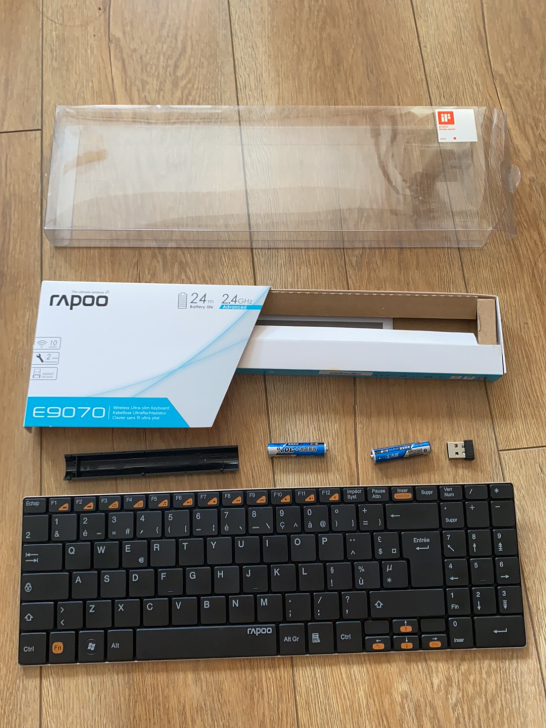 全新原装正品雷柏E9070欧版超薄无线键盘...