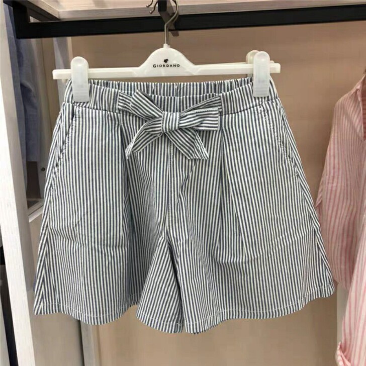 oou短裤女夏 纯棉松紧腰裤子女宽松 A字...
