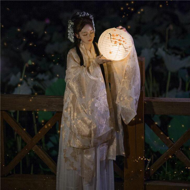 荣姬古装汉服春装女改良魏晋襦裙仙女飘逸清新...