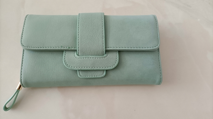 清新绿长款多功能钱包，全新的，尺寸长20，...