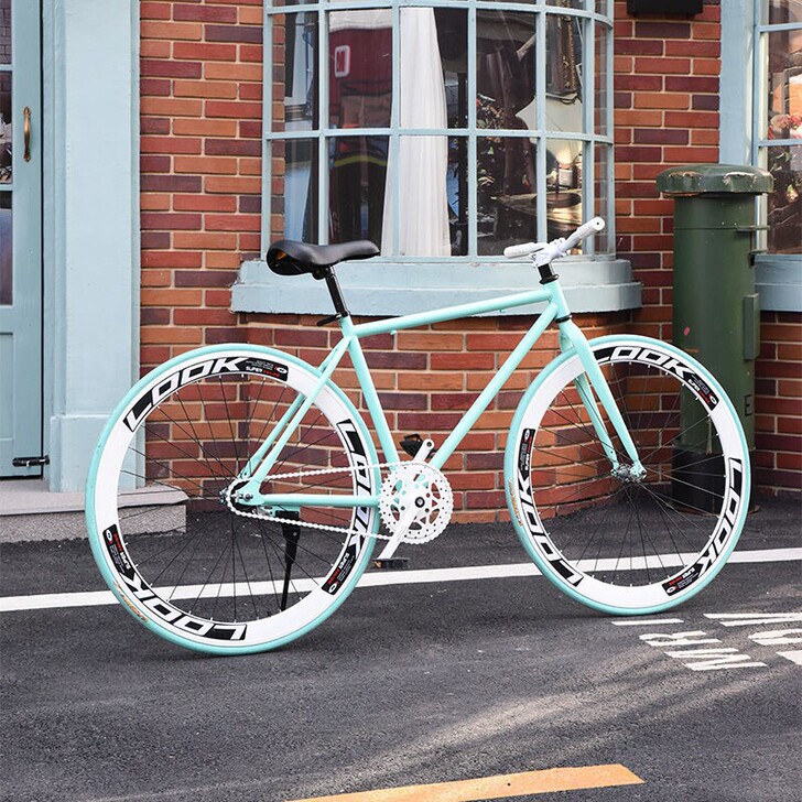 死飞自行车变速活飞单车实心胎学生男女成人轻...