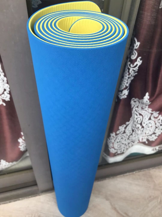 TPE 双面双色防滑瑜伽垫 运动垫 薄款 ...