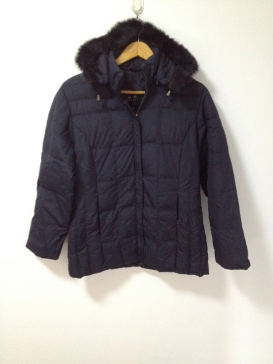 帮转！女士羽绒服八新！女士羽绒服，蓝黑色....