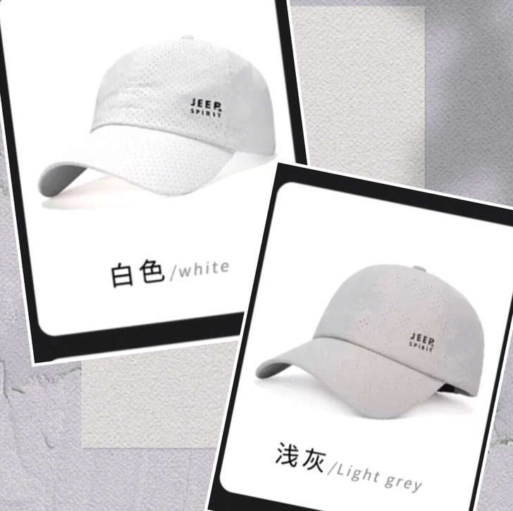 JEEP吉普帽子男棒球帽透气休闲简约时尚防...
