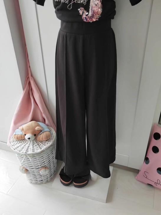 阔腿裤西裤~L码腰围松紧腰70裤长81,图...
