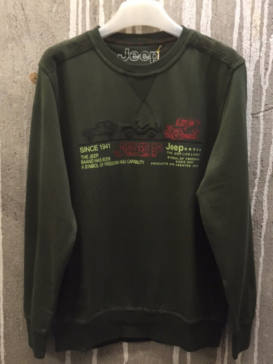 jeep吉普男士圆领套头卫衣打底衫外穿均可...