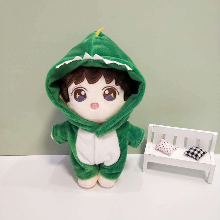 现货  明星公仔娃衣恐龙连体服20厘米版玩...