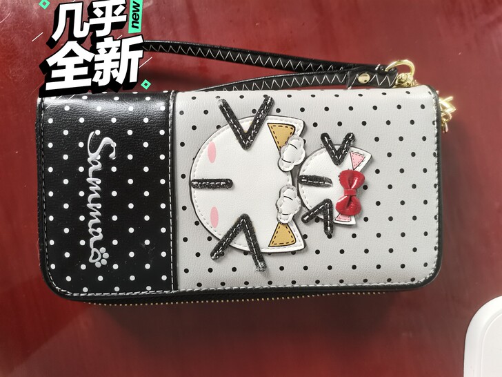 三猫sammao钱包,长款,带卡槽,购于吉...