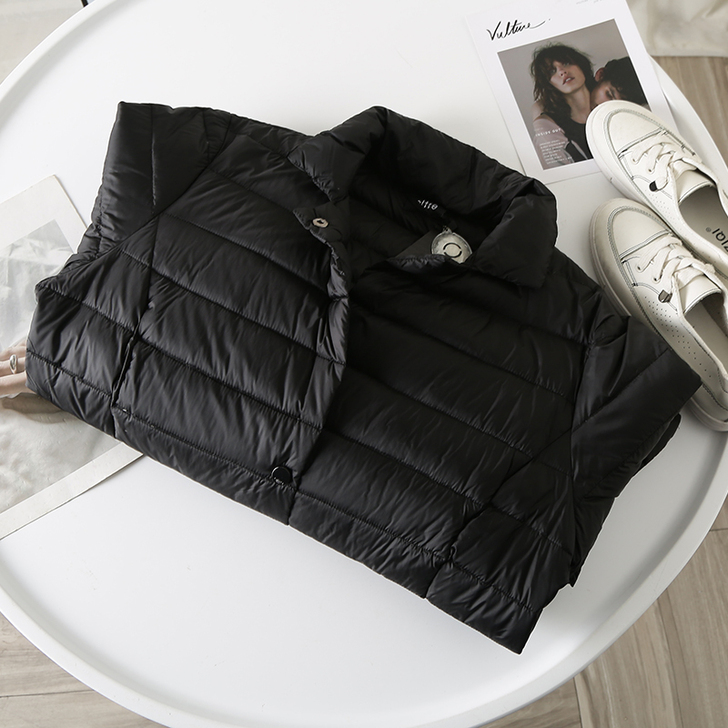 莼缘福利款 女式立领衍缝轻薄款修身保暖长袖...