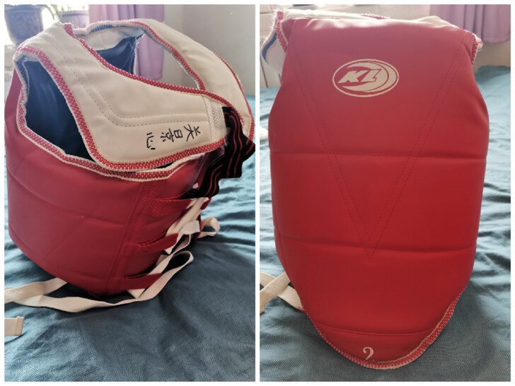 跆拳道全套护具,道服140cm,95成新,...