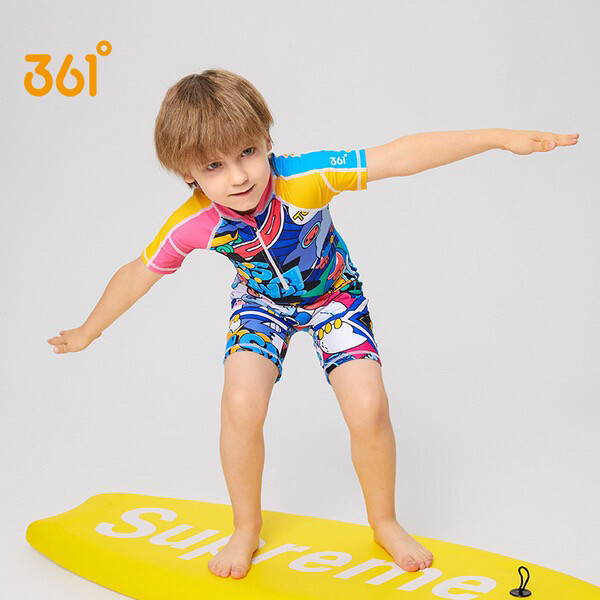 低价秒杀】361度儿童泳衣男童防晒连体泳装...
