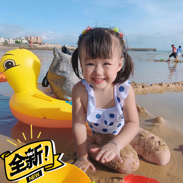 #粉丝福利#疯抢女宝宝女童泳衣套装2件套带...