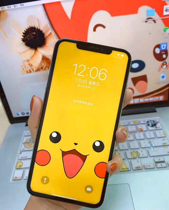 iPhoneMax256G银白色全原装走平...