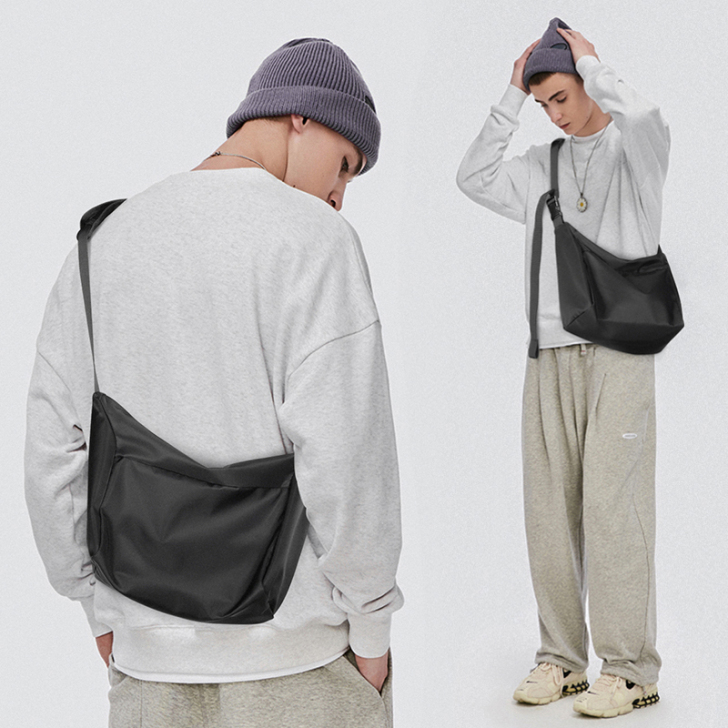 velour日系斜挎包男单肩包工装机能背包...