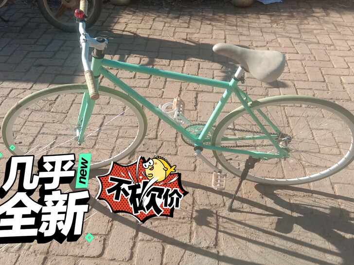 一狂死飞二手自行车非常的快,实心胎,到刹车...