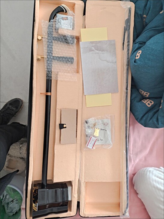 全新黑檀木二胡 琴行850买的带包带配件没...
