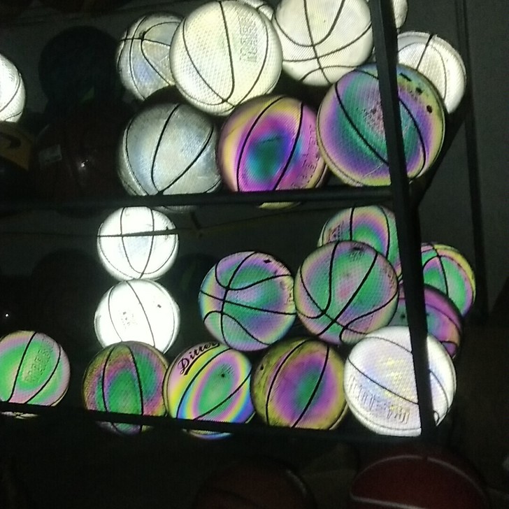 篮球，反光球，二手马布里反光球，荧光球，七...