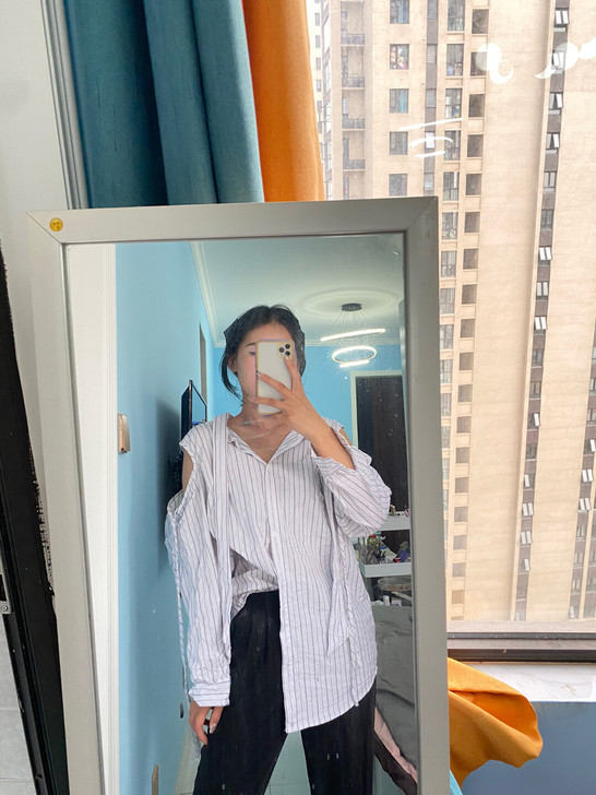 露肩衬衫 夏季防晒衫20满两件包邮