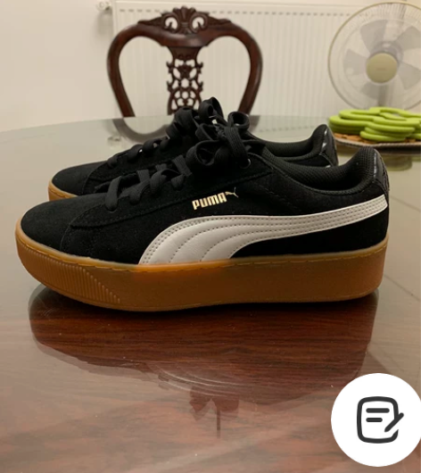 puma 彪马 黑色板鞋,38码,女款,牛...