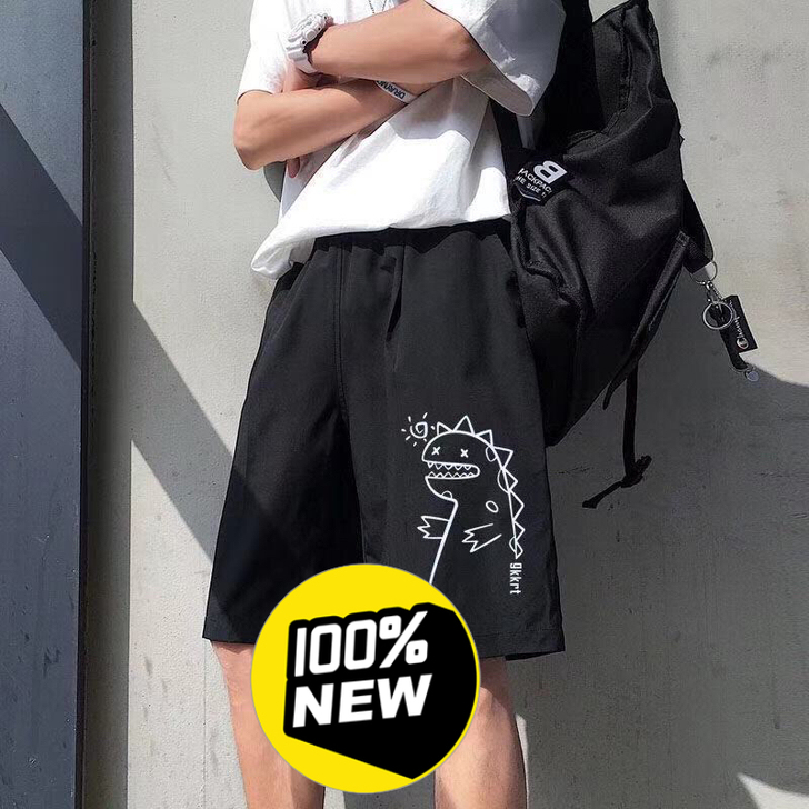 短裤男夏季潮牌潮流ins港风中裤薄款韩版宽...