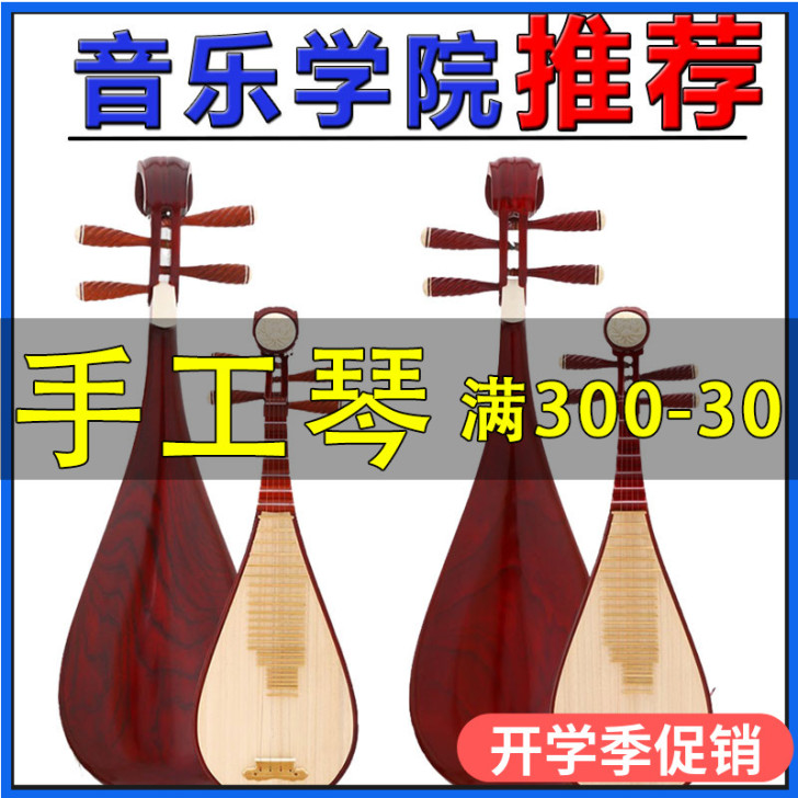 琵琶乐器初学者入门儿童成人小琵琶琴红木花梨...