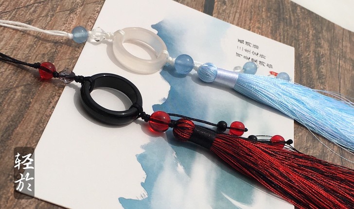 轻於原创【蓝赭】古风玛瑙挂坠笛子坠扇坠汉服...