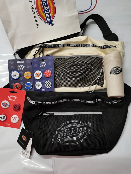 帝客dickies潮牌跑步腰包男女休闲单肩...