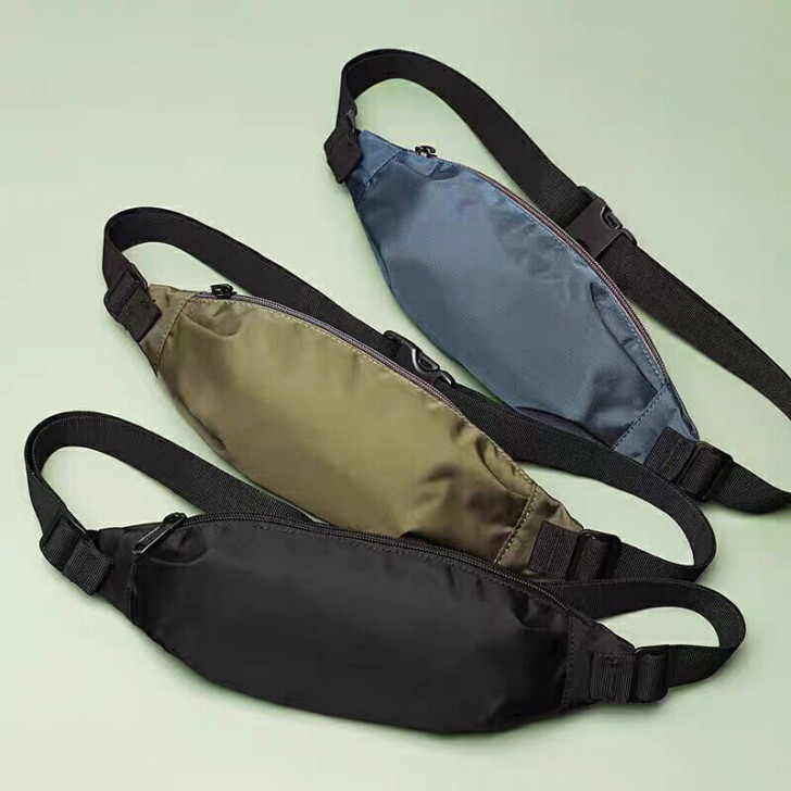 运动跑步腰包尼龙牛津布斜挎腰包